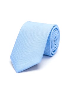 Cravatta tinta unita azzurra 100% seta_0