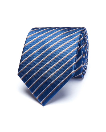 Regimental 100% silk tie blue_0