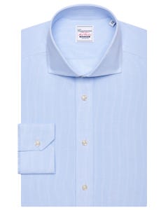 Barcelona, non iron with chequered blue shirt, new french collar, extra slim fit, in poplin barcelona 147m - french_0