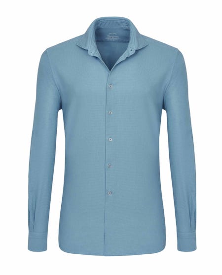 Camicia trendy leno azzurra 103rp- francese_0