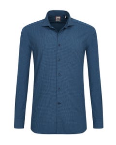 Trendy deep blue shirt, extra slim 103f - french_0