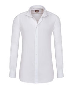 Camicia trendy bianca, extra slim francese_0