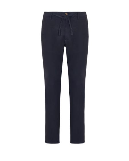 Pantaloni chinos con coulisse blu navy blue navy_0