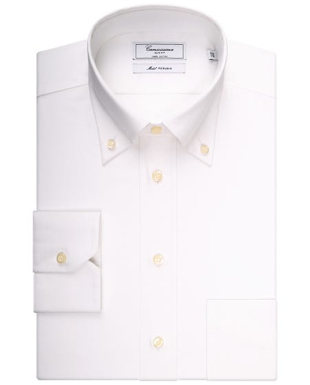 Camicia permanent bianca, slim perugia button down_0