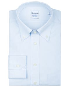 Camicia non iron azzurra, con taschino, slim warsaw button down_0